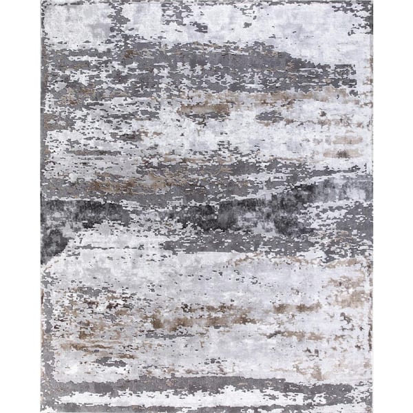 Concord Global Trading Craft Lakeside Gray 8 ft. x 10 ft. Abstract Area Rug
