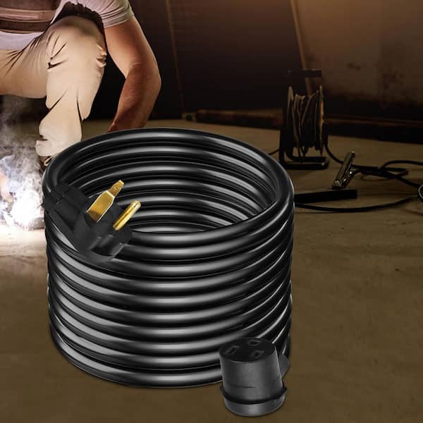 Welder Extension Cord 50 ft. 8 / 3 250-Volt Indoor / Outdoor Braided Extension Cord 40Amp Black MIG Lincoln, Plasma, TIG