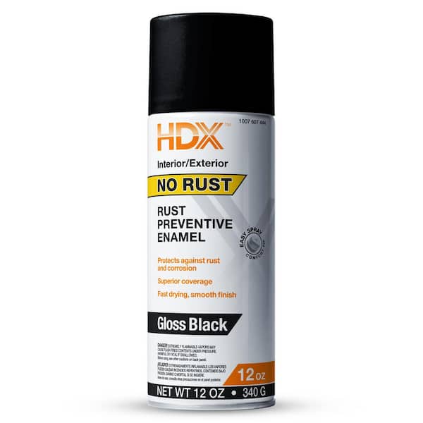 HDX 12 oz. Double Coverage Gloss Black Spray Paint AH79905UX - The Home  Depot