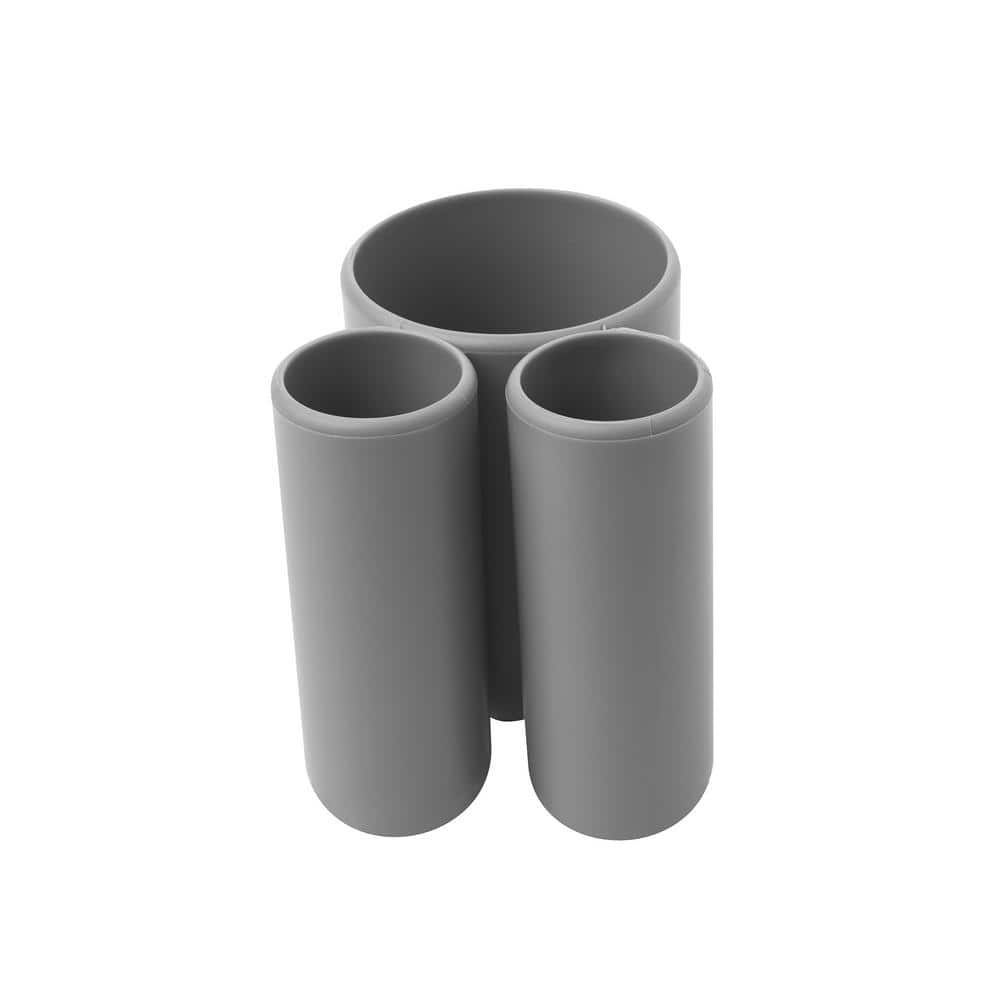 Umbra Grey Soft-Touch 3-Compartment Toothbrush Holder