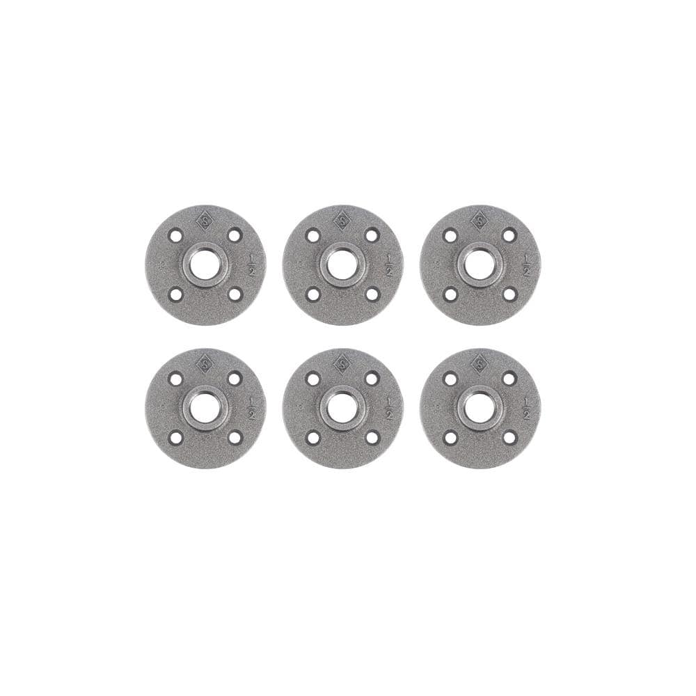 1/2 in. Black Iron Floor Flange (6-Pack) price history on PriceWatchPro