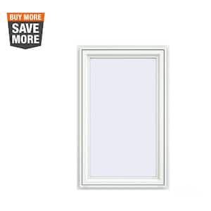 29.5 in. x 47.5 in. V-4500 Series White Vinyl Left-Handed Casement Window with Fiberglass Mesh Screen