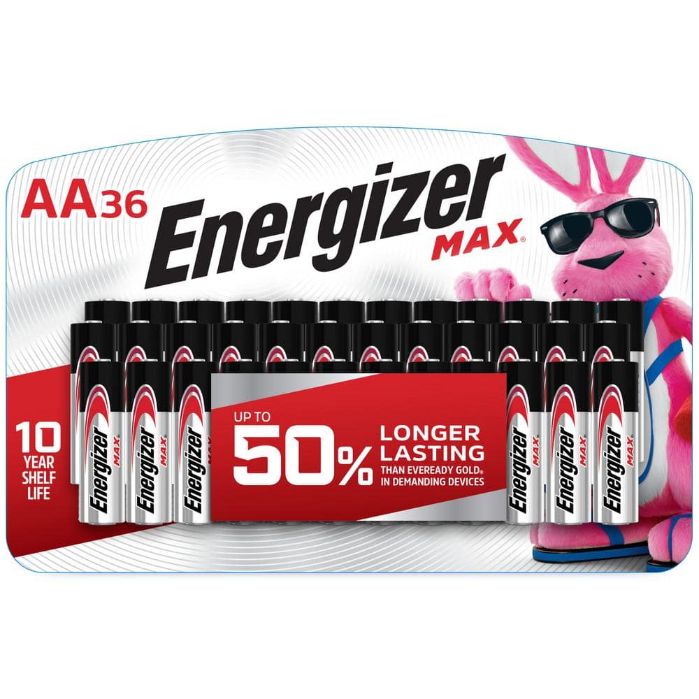 Energizer Max Aa Batteries 36 Pack Double A Alkaline Batteries