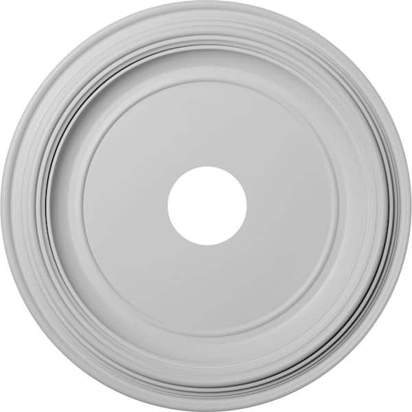 Ekena Millwork 1-1/2 in. P X 19 in. OD X 3-1/2 in. ID Traditional Thermoformed PVC Ceiling Medallion (Fits Canopies up to 11 1/2")