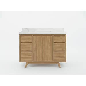 Willow Collections Madison Teak 48 in. W x 22 in. D x 36 in. H Bath ...