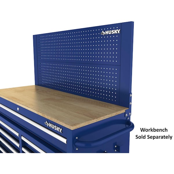 Husky 46 in. Gloss Blue Steel Pegboard Attachment H46PEGBOARDBLU