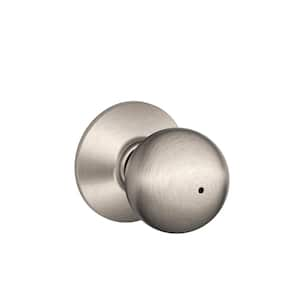 First Secure by Schlage Rigsby Bed / Bath Privacy Door Knob in Stainless  Steel 