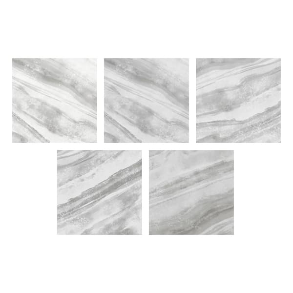 FloorPops Take Home Sample Polished Grey 6 in. W x 6 in. L Residential Vinyl Tile Flooring