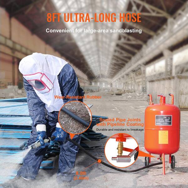 20 Gal. Sand Blaster, 60-110 psi High Pressure Sandblaster, Portable Abrasive Blasting Tank, Air Sand Blasting Kit