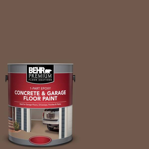 BEHR Premium 1 gal. #PFC-35 Rich Brown 1-Part Epoxy Satin Interior/Exterior Concrete and Garage Floor Paint