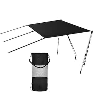 T-Top Sun Shade Kit 5 ft. x 5 ft. UV-Proof 600D T-top Extension Kit with Rustproof Telescopic Poles for T-Top Bimini Top