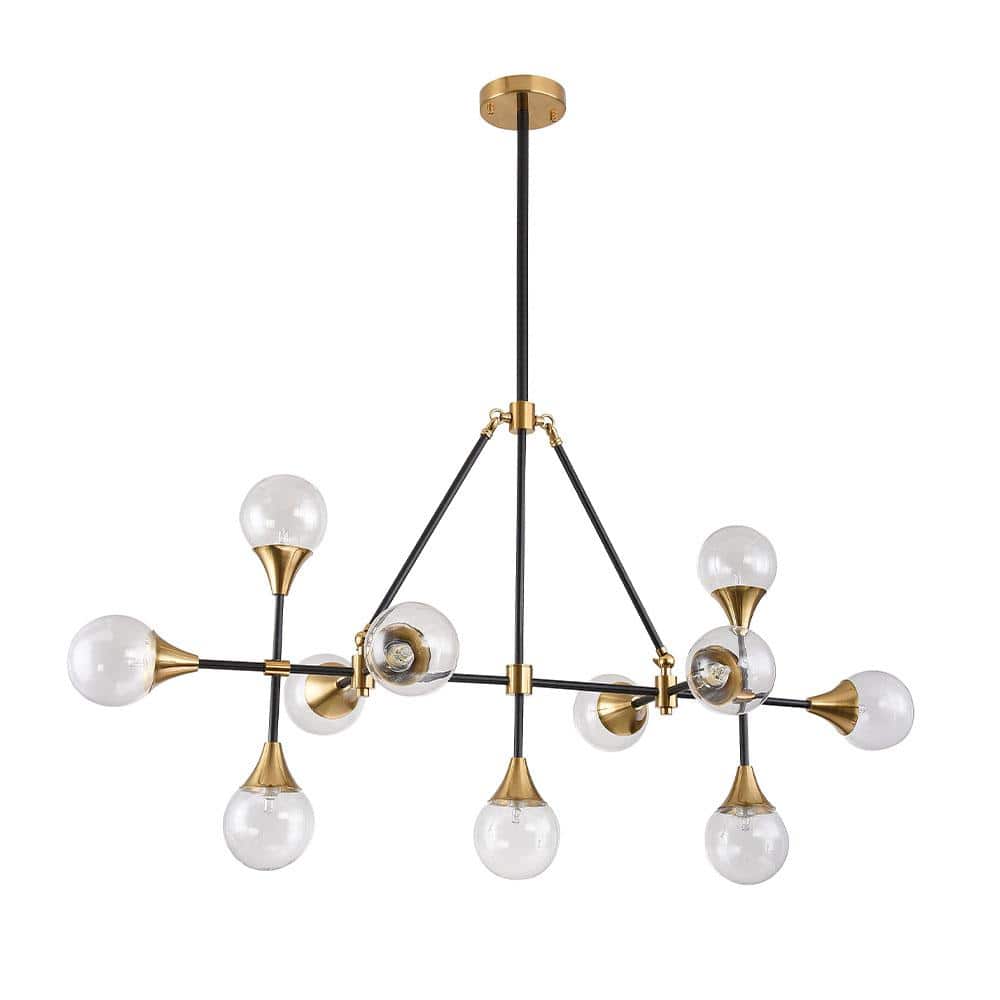 Miriam 40-Watt Integrated LED Black Sputnik Chandelier