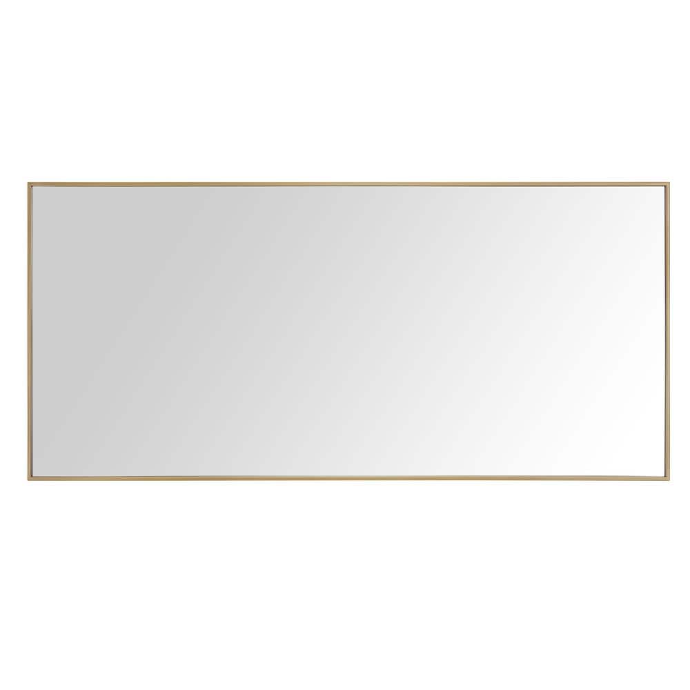 Elegant 59'' Gold Stainless Steel Framed Vanity Mirror
