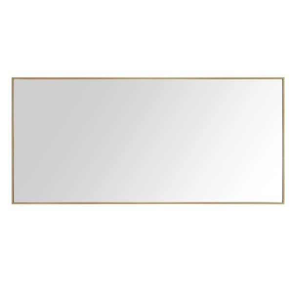 Avanity Sonoma 59 in. W x 27.5 in. H Rectangular Stainless Steel Framed Wall Bathroom Vanity Mirror in Brushed Gold