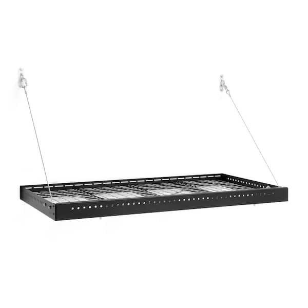 Pro Series 2ft. X 4ft. Wall Mounted Steel Shelf 2.0 in Black