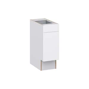 Fairhope Bright White Slab Assembled Accessible ADA Base Cabinet with 1 Drawer (12 in. W x 32.5 in. H x 23.75 in. D)