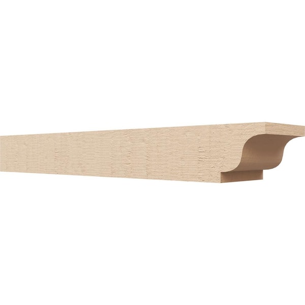 Ekena Millwork 6-in. x 4-in. x 32-in. Newport Woodgrain, Primed Tan Timberthane Polyurethane Rafter Tail Brace
