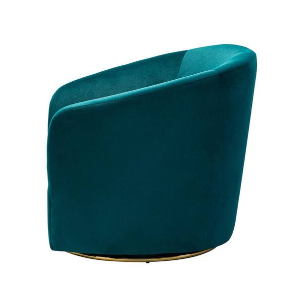 WYLE Teal velvet swivel accent chair