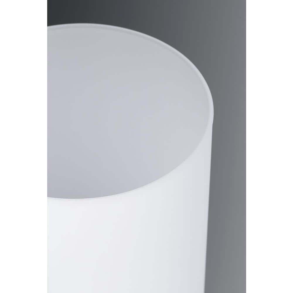 Replay Brushed Nickel Mini-Pendant with White Glass Shade