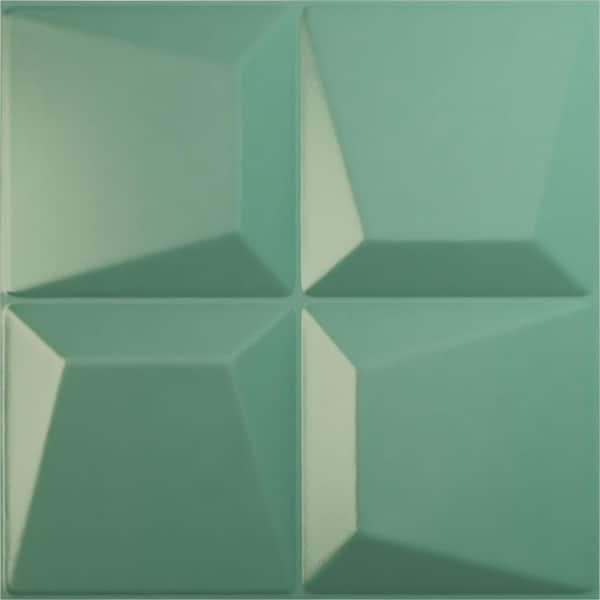 Ekena Millwork 19 5/8 in. x 19 5/8 in. Tellson EnduraWall Decorative 3D Wall Panel, Sea Mist (12-Pack for 32.04 Sq. Ft.)