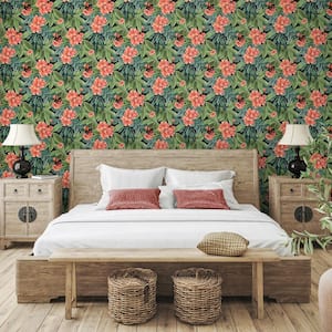 Darwin Flora Noir Tropical Vinyl Peel and Stick Wallpaper Roll (Covers 30.75 sq. ft.)