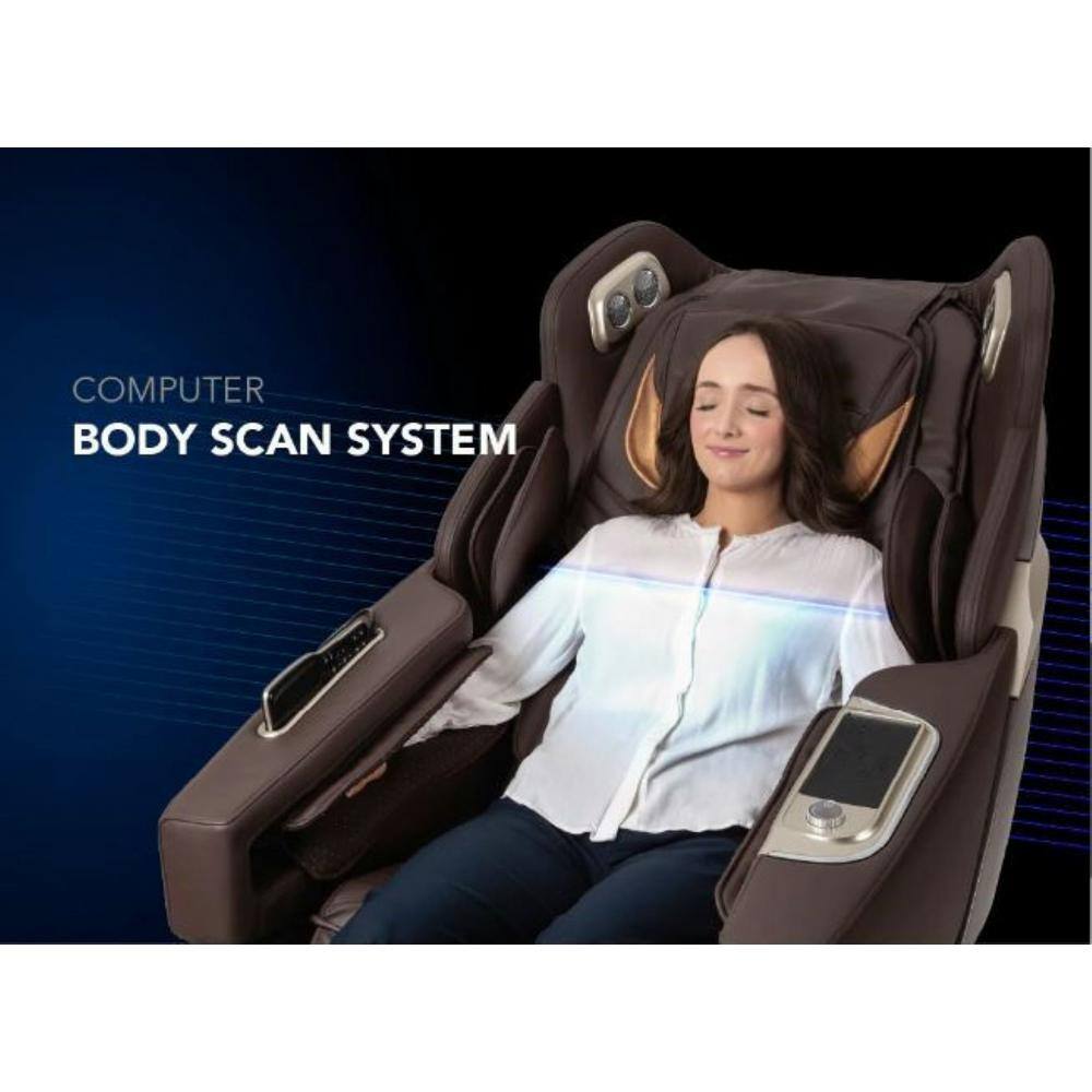 Black Faux Leather 3D Signature Massage Chair with Zero Gravity Recline