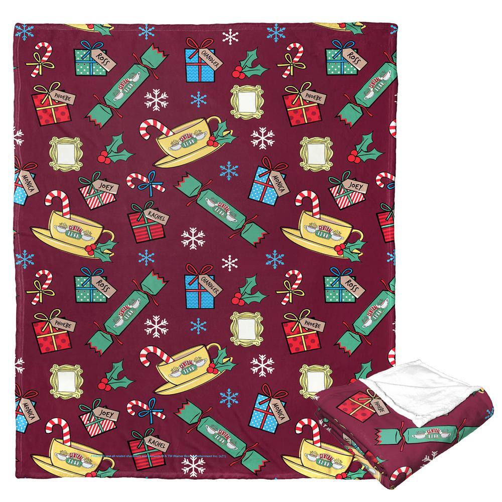 THE NORTHWEST GROUP Wb Friends Christmas Pattern Silk Touch Multi-Colored Throw Blanket