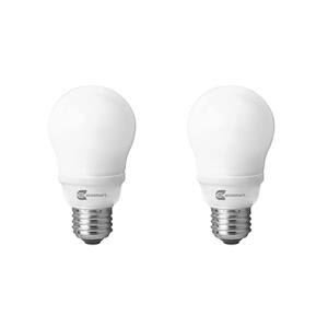 60-Watt Equivalent Spiral Non-Dimmable CFL Light Bulb Soft White (2-Pack)