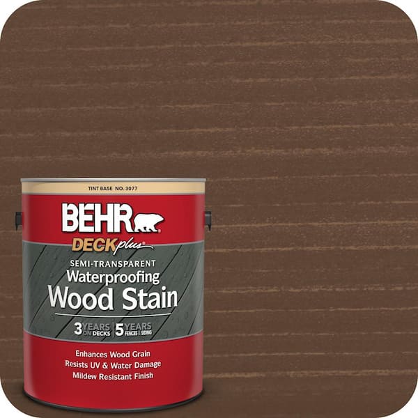 BEHR DECKplus 1 gal. #ST-259 Aged Grey Semi-Transparent Waterproofing Exterior Wood Stain