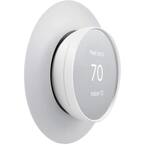 5.25 in. White Wall Plate Cover for Google Nest Thermostat 2020 - Elegant Mounting for Your Google Nest Thermostat