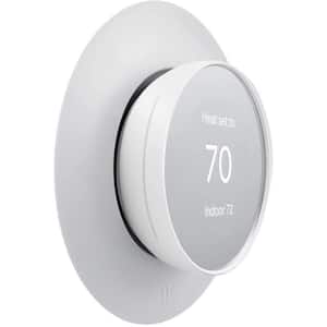5.25 in. White Wall Plate Cover for Google Nest Thermostat 2020 - Elegant Mounting for Your Google Nest Thermostat