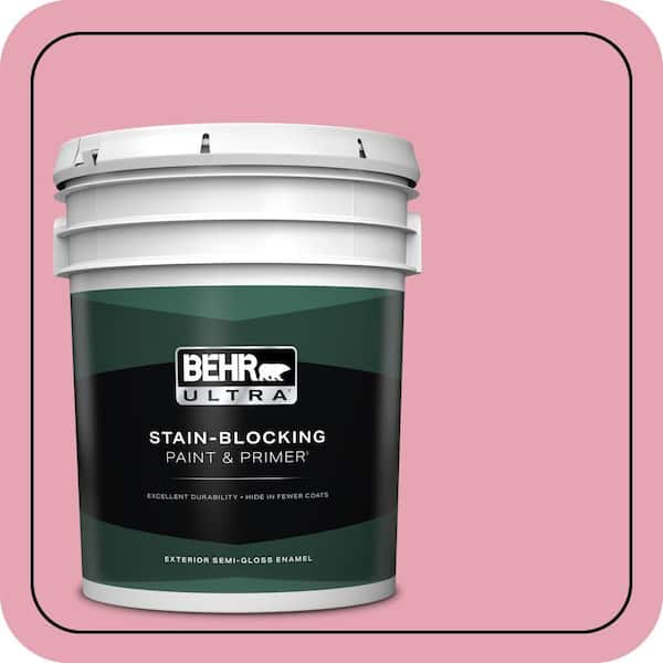 BEHR ULTRA 5 gal. #P140-3 Love at First Sight Semi-Gloss Enamel Exterior Paint & Primer