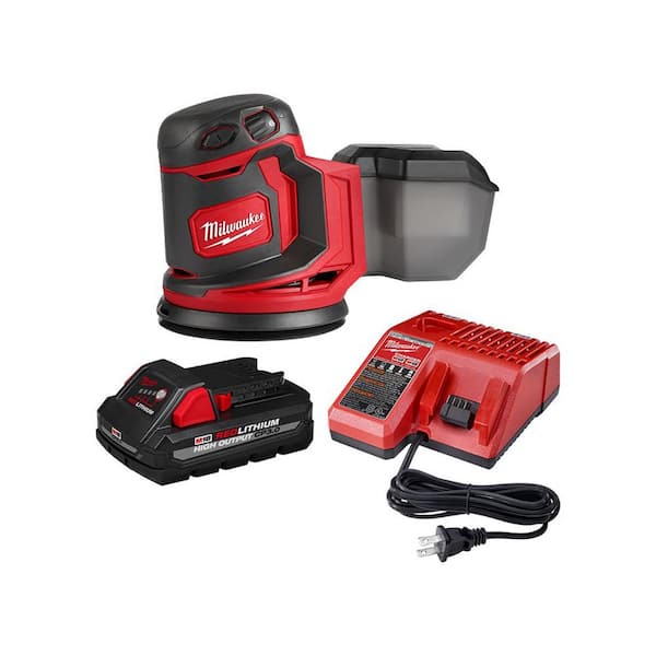 Milwaukee M18 18V Lithium-Ion Cordless 5 in. Random Orbit Sander W/ 3.0Ah Battery and Charger
