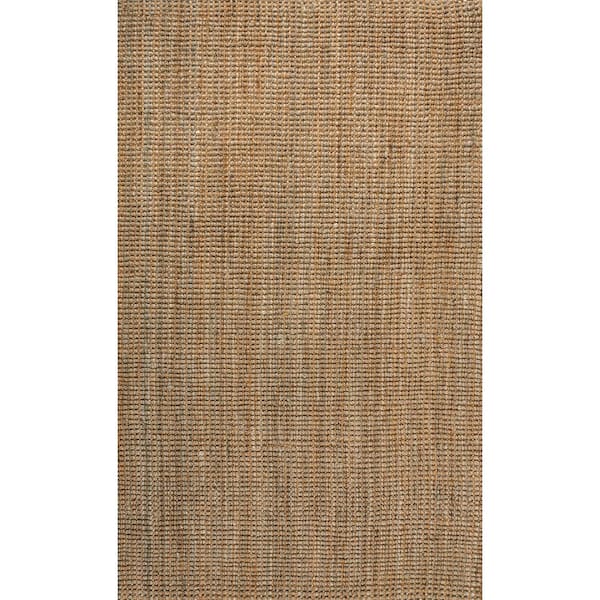 JONATHAN Y Biot Traditional Rustic Handwoven Jute Solid Natural 5 ft. x 8 ft. Area Rug