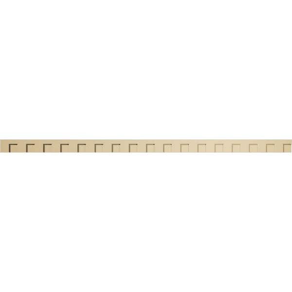 Ekena Millwork 1 in. D x 4 in. W x 90.625 in. L Primed Polyurethane Panel Moulding