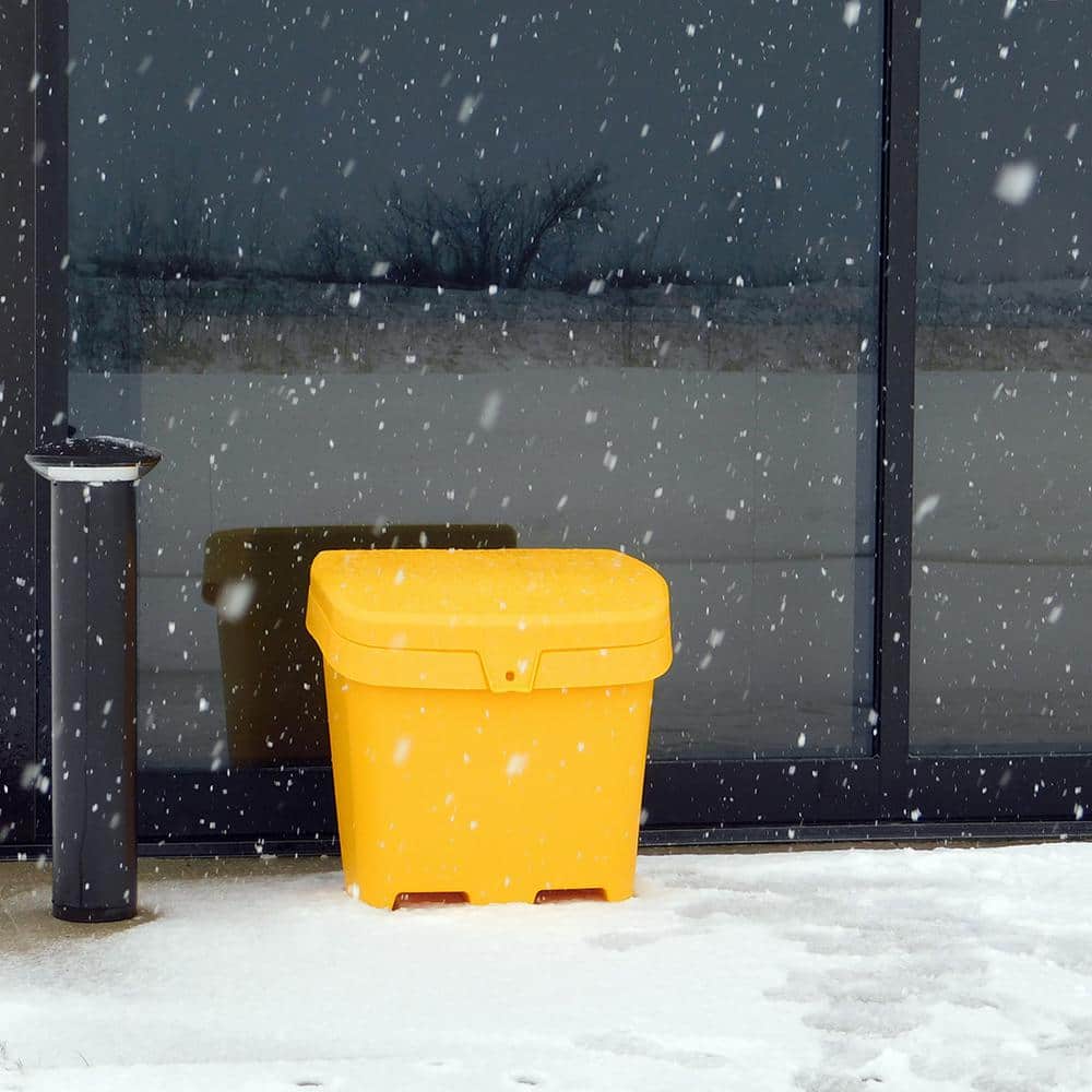 Yellow Lockable Plastic Outdoor Deck Storage Box
