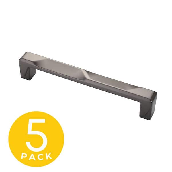 Sapphire Geiger Series 5 in. (128 mm) Center-to-Center Modern Matte Grey Cabinet Handle/Pull (5-Pack)