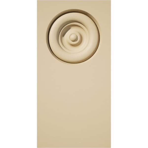 Ekena Millwork 2-1/2 in. W x 5 in. H x 1 in. P Standard Foster Bullseye Plinth Block with Square Edge (4-Pack)