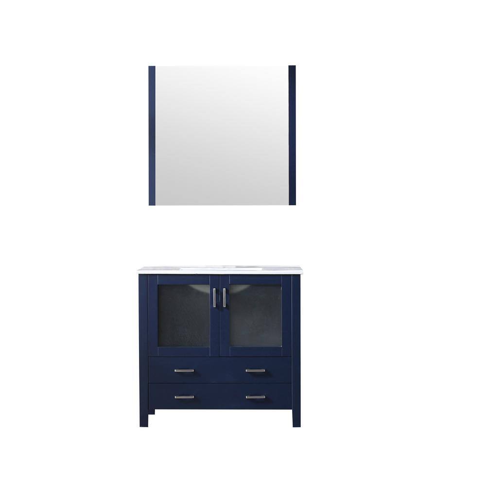 Lexora Volez 36 In W X 18 D Single Bath Vanity White With Marble Top And Mirror Lv341836seesm34 The Home Depot Lexora Volez 36 In W X 18 D Single, 36 X 18 Depth Bathroom Vanity
