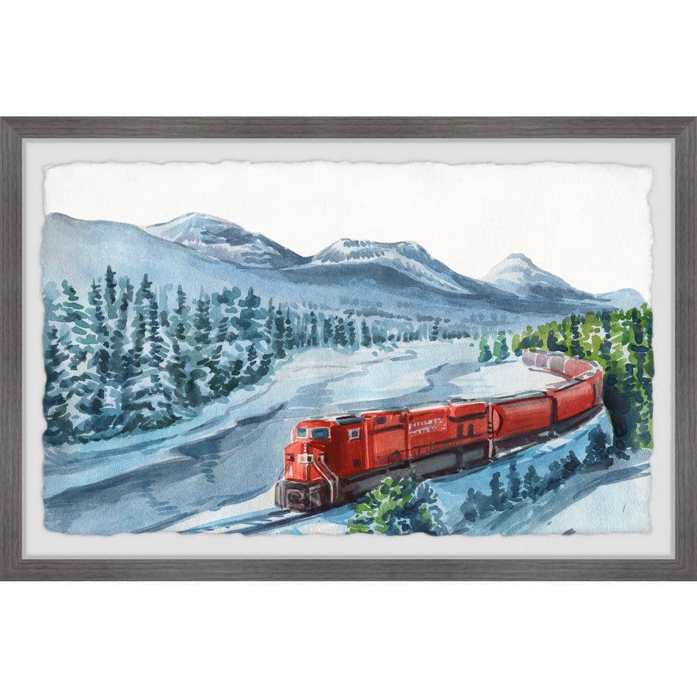 Train Ride to Yukon by Marmont Hill Framed Nature Art Print 20 in. x 30 in.