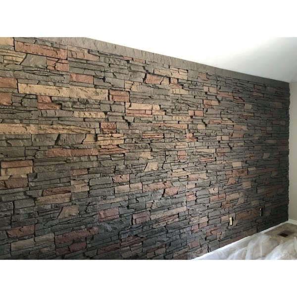 GenStone 42 in. W x 12 in. L Stratford Faux Stone Panel Siding