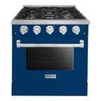 BOLD 30" 4.2 Cu. Ft. 4 Burner Freestanding All Gas Range with Gas Stove and Gas Oven in Blue