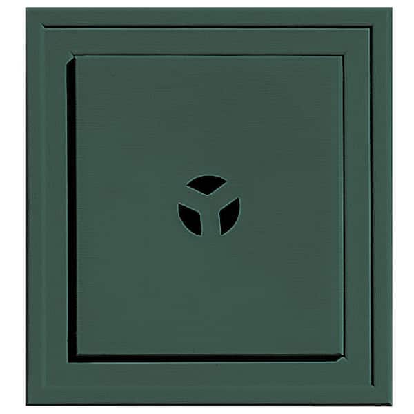 Builders Edge 7.9375 in. x 7.9375 in. #028 Forest Green Slim Line Universal Mounting Block