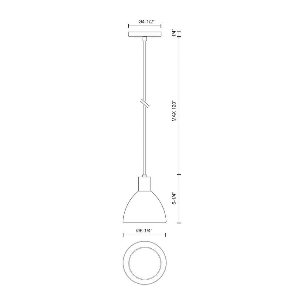 Brushed Nickel LED Bowl Pendant Light