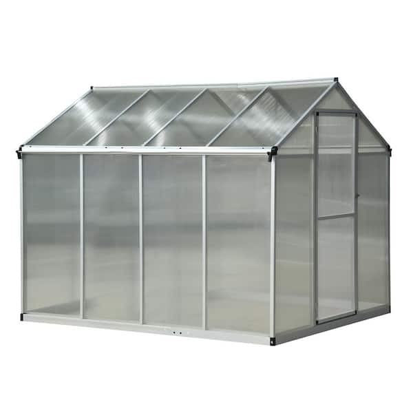 Outsunny 6.25 ft. W x 8 ft. Stable Outdoor Walk-In Garden Greenhouse with Roof Vent for Plants, Herbs and Vegetables