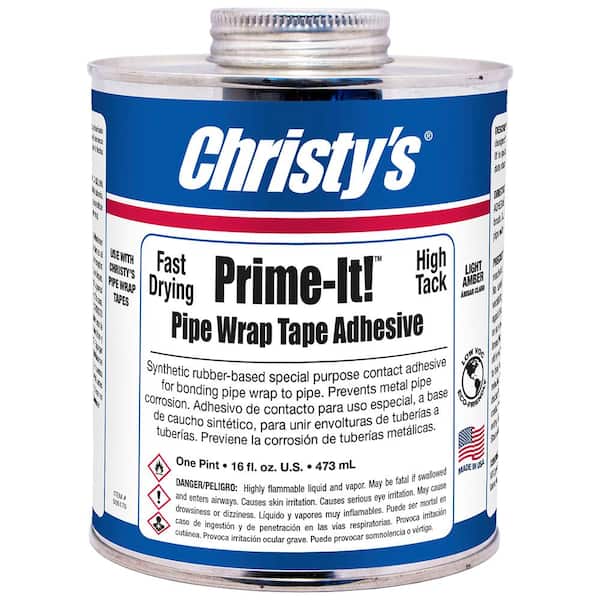 Christy's Prime it 16 oz. Amber, Plastic or Metal Pipe Wrap Tape Adhesive