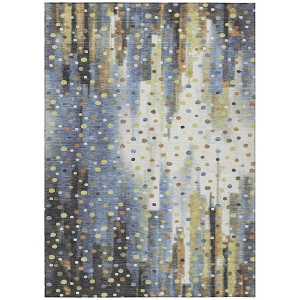 Addison Rugs Chantille Machine Washable Indoor/Outdoor Abstract ACN2213 Denim 5 ft. x 7 ft. 6 in. Area Rug