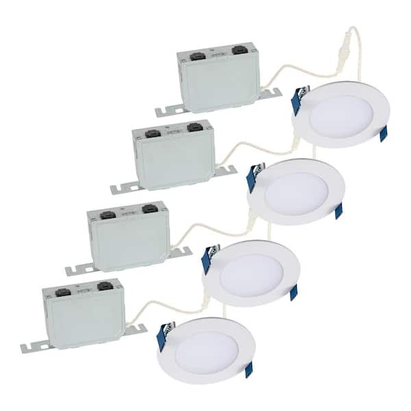 4 in. Selectable CCT Use in New Construction/Remodel/Retrofit Installation, Integrated LED Downlight, 4-Pack