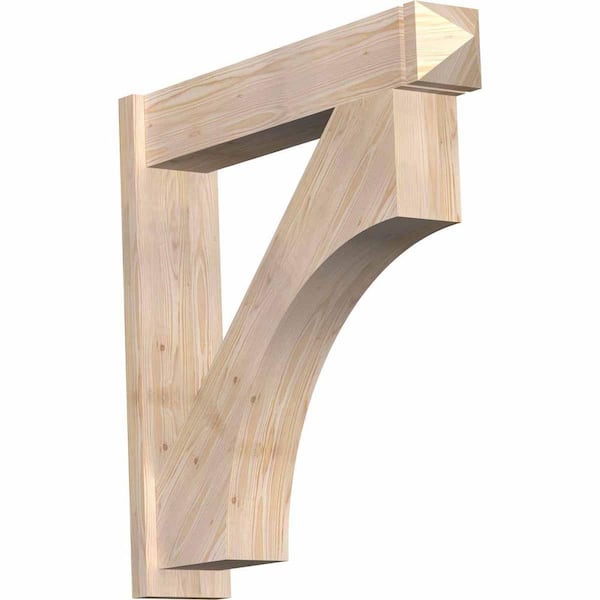 Ekena Millwork 8 in. x 38 in. x 38 in. Douglas Fir Westlake Arts and Crafts Smooth Outlooker