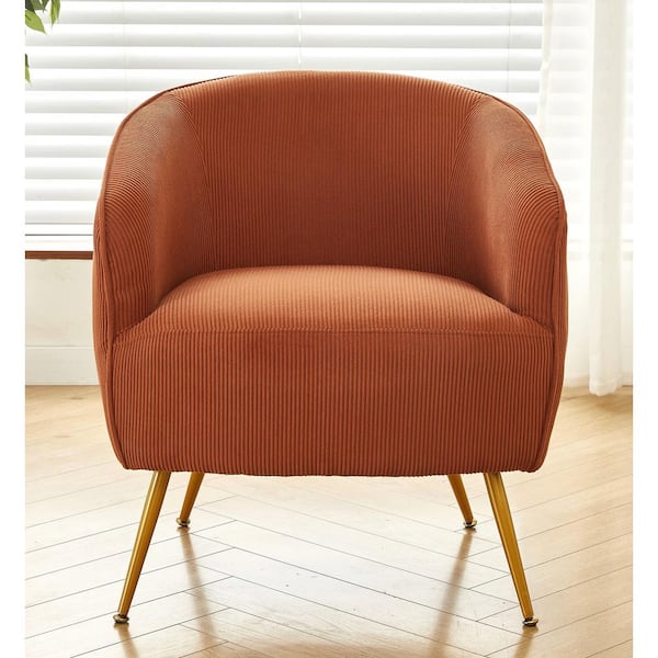 US Pride Furniture Docan Cinnamon Brown Corduroy Arm Chair
